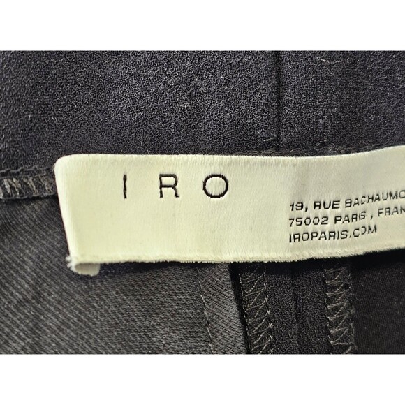 DMS Womens 38 Iro Paperbag Waist Belted High Rise Dress Pants‎ Slacks Black EUC - Picture 7 of 10